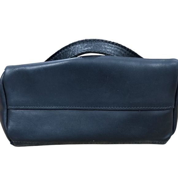 Portland Leather Black Triangle Shoulder Bag - Picture 3 of 4